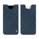 Custodia in pelle Apple iPhone 15 Pro - Jean vintage - Couture ( Pantone #2f414f  ) 