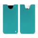 Apple iPhone 15 Pro leather pouch - Bleu fluo