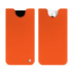 Pochette cuir Apple iPhone 15 Pro - Orange fluo ( Pantone #ff5406 ) 