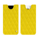 硬质真皮保护套 Apple iPhone 15 Pro - Jaune fluo - Couture ( Pantone #c9ff57 ) 