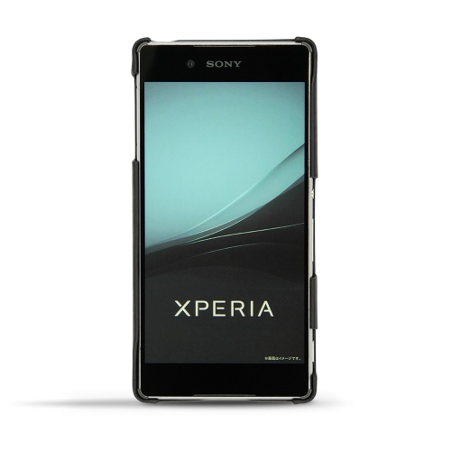 Sony Xperia Z3+ - Xperia Z4 leather case - Noir ( Nappa - Black ) 