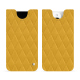 Custodia in pelle Apple iPhone 15 Pro - Jaune soulèu - Couture ( Pantone #F3B934 )