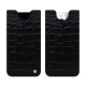 Custodia in pelle Apple iPhone 15 Pro - Crocodile nero ( Noir / Black) 