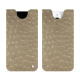 Capa em pele Apple iPhone 15 Pro - Autruche desert ( Pantone #A39382 ) 