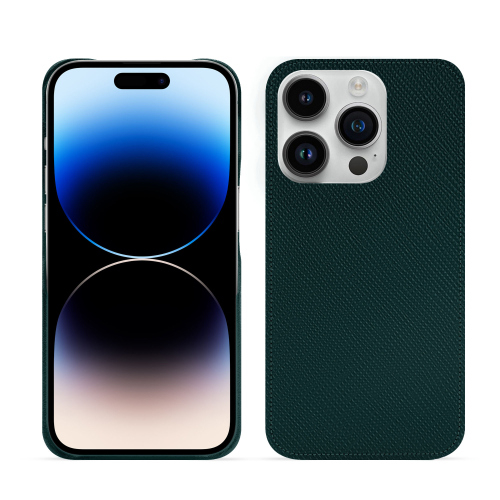 Luxus-Hülle für das iPhone 15 Pro | Schick und robustVert séduisant ( Pantone #1d3c34 ) 