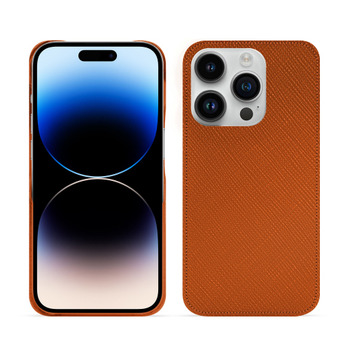 Luxus-Hülle für das iPhone 15 Pro | Schick und robustOrange vibrant ( Pantone #e36b39 ) 