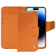 Capa em pele Apple iPhone 15 Pro - Orange ( Nappa - Pantone #ff9351 ) 