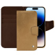 Apple iPhone 15 Pro leather case - Sable vintage ( Pantone #9b7340 ) 
