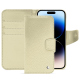 Apple iPhone 15 Pro leather case - Ivoire ( Pantone #d6d6c6 ) 