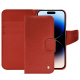 Apple iPhone 15 Pro leather case - Papaye ( Pantone #b54317 ) 
