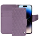 Housse cuir Apple iPhone 15 Pro - Lilas - Couture ( Nappa - Pantone #b9a3e3 ) 