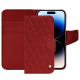 Funda de piel Apple iPhone 15 Pro - Tomate - Couture ( Pantone #a61715 )