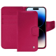 Capa em pele Apple iPhone 15 Pro - Rose fluo ( Pantone #ff16b4 ) 