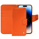 Custodia in pelle Apple iPhone 15 Pro - Orange fluo ( Pantone #ff5406 ) 