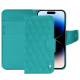 Custodia in pelle Apple iPhone 15 Pro - Bleu fluo - Couture
