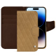 Capa em pele Apple iPhone 15 Pro - Sable vintage - Couture ( Pantone #9b7340 ) 