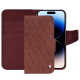 Apple iPhone 15 Pro leather case - Passion vintage - Couture ( Pantone #591d16 ) 