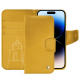 Funda de piel Apple iPhone 15 Pro - Jaune soulèu ( Pantone #F3B934 )