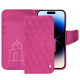 硬质真皮保护套 Apple iPhone 15 Pro - Rose BB - Couture ( Pantone #DB599F )