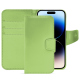 Capa em pele Apple iPhone 15 Pro - Vert olive PU ( Pantone #a7c58e )