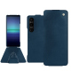 Sony Xperia 1 V leather case - Blu mediterran ( Pantone #0E3043 )