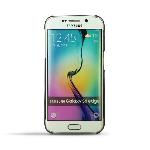 Capa em pele Samsung Galaxy S6 Edge - Noir ( Nappa - Black ) 