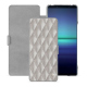 Sony Xperia 1 V leather case - Platinium - Couture ( Pantone 877C ) 
