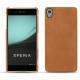 Housse cuir Sony Xperia Z3+ - Xperia Z4 - Mandarine vintage ( Pantone 165C ) 