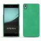 Sony Xperia Z3+ - Xperia Z4 leather case - Menthe vintage ( Pantone 562C ) 