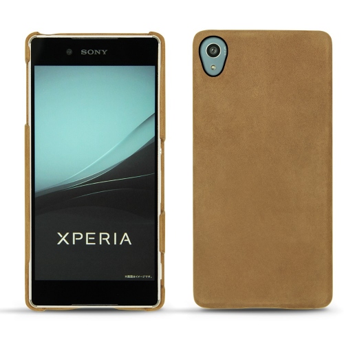 Capa em pele Sony Xperia Z3+ - Xperia Z4Sable vintage ( Pantone #9b7340 ) 