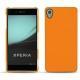 Custodia in pelle Sony Xperia Z3+ - Xperia Z4 - Orange fluo