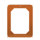 Porta-ementa A5 - Simples - Orange ( Nappa - Pantone #ff9351 ) 