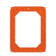 Portamenu A5 - Semplice - Orange fluo - Couture ( Pantone #ff5406 ) 