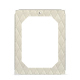 Menu holder A4 - Single page - Blanc - Couture ( Nappa - White ) 