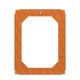 Porta-ementa A4 - Simples - Orange - Couture ( Nappa - Pantone #ff9351 ) 