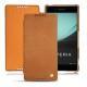 Sony Xperia Z3+ - Xperia Z4 leather case - Mandarine vintage ( Pantone 165C ) 