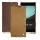 Lederschutzhülle Sony Xperia Z3+ - Xperia Z4 - Sable vintage ( Roughtcut - Gaucho#57254 ) 
