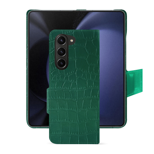 Coque Samsung Galaxy Z Fold5 | Protection sur-mesure, premium et chicCrocodile pino ( Pantone #173F35 ) 