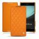 Capa em pele Sony Xperia Z3+ - Xperia Z4 - Orange fluo - Couture