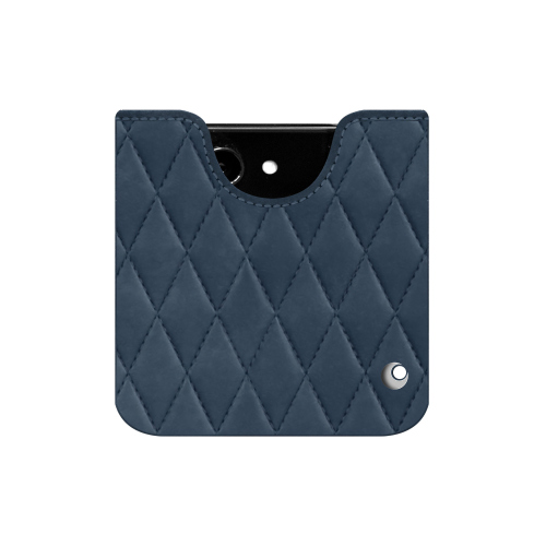 Elegante funda (de piel, polipiel o vegana) para Galaxy Z Flip5Jean vintage - Couture ( Pantone #2f414f  ) 