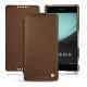 Funda de piel Sony Xperia Z3+ - Xperia Z4 - Châtaigne ( Pantone 476C ) 