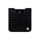 Samsung Galaxy Z Flip5 leather pouch - Crocodile nero ( Noir / Black) 
