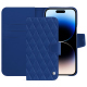 Custodia in pelle Apple iPhone 15 Pro Max - Bleu océan - Couture ( Nappa - Pantone #15458a) 