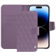 Housse cuir Apple iPhone 15 Pro Max - Lilas - Couture ( Nappa - Pantone #b9a3e3 ) 