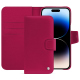 Apple iPhone 15 Pro Max leather case - Rose fluo ( Pantone #ff16b4 ) 