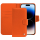 Capa em pele Apple iPhone 15 Pro Max - Orange fluo ( Pantone #ff5406 ) 