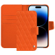 Lederschutzhülle Apple iPhone 15 Pro Max - Orange fluo - Couture ( Pantone #ff5406 ) 