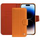 Apple iPhone 15 Pro Max leather case - Abaca arancio ( Pantone #d77540 )