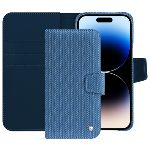 Luxury wallet case iPhone 15 Pro Max | The best protection availableAbaca ishia ( Pantone #395775 ) 