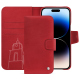 Apple iPhone 15 Pro Max leather case - Rouge troupelenc ( Pantone #AB191A )
